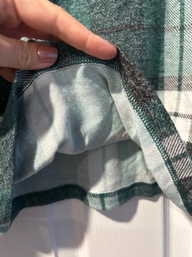 Victoria's Secret Dark Garden Plaid Cozy Long Sleeve Sleep shirt Small - Picture 6 of 6