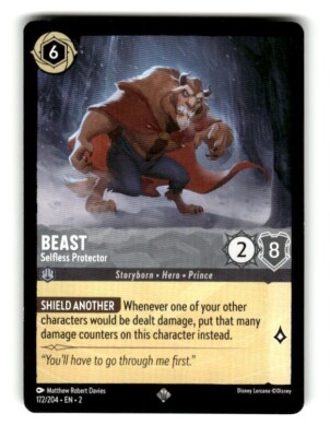 Disney Lorcana Rise of the Floodborn 172/204 EN2 Beast - Selfless Protector