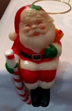 Vtg '60s-'70s Hong Kong Christmas Santa Mantel Stocking Holder Plastic