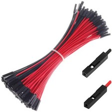 Breadboard Jumper Wires 120pc 22AWG F/F 15cm Black 60 Red 60 10 Colors