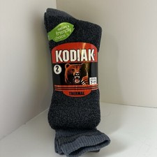 Kodiak Men  s Navy Thermal Sock 2 Pair Size 7 To 11. New In Package.