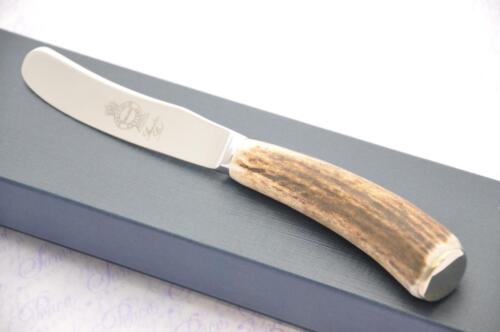 Boxed Genuine Stag/Antler Handle Butter Knife Made In Sheffield England L@@k - Picture 1 of 1