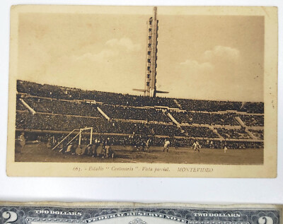 Vintage Uruguay Soccer football Montevideo Centenario Stadium postcard 1st WC 1