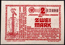 ITZEHOE 1918 Wenzel Hablik Art! "Kreis Steinburg" 2 Mark Grossnotgeld Banknote