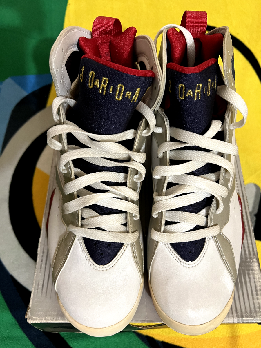 Jordan 7 Retro Olympic (2004) us7 eu40 uk6 Card face grey box