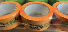 6 ROLLS OF OFFICIAL EBAY BRANDED Orange TAPE PACKING SHIPPING SUPPLIES 75' x 2"