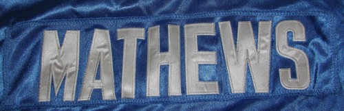 REEBOK NFL CHARGERS RYAN MATHEWS SIZE 48 BLUE STITCHED ON FIELD JERSEY, USED-VG - Picture 19 of 20