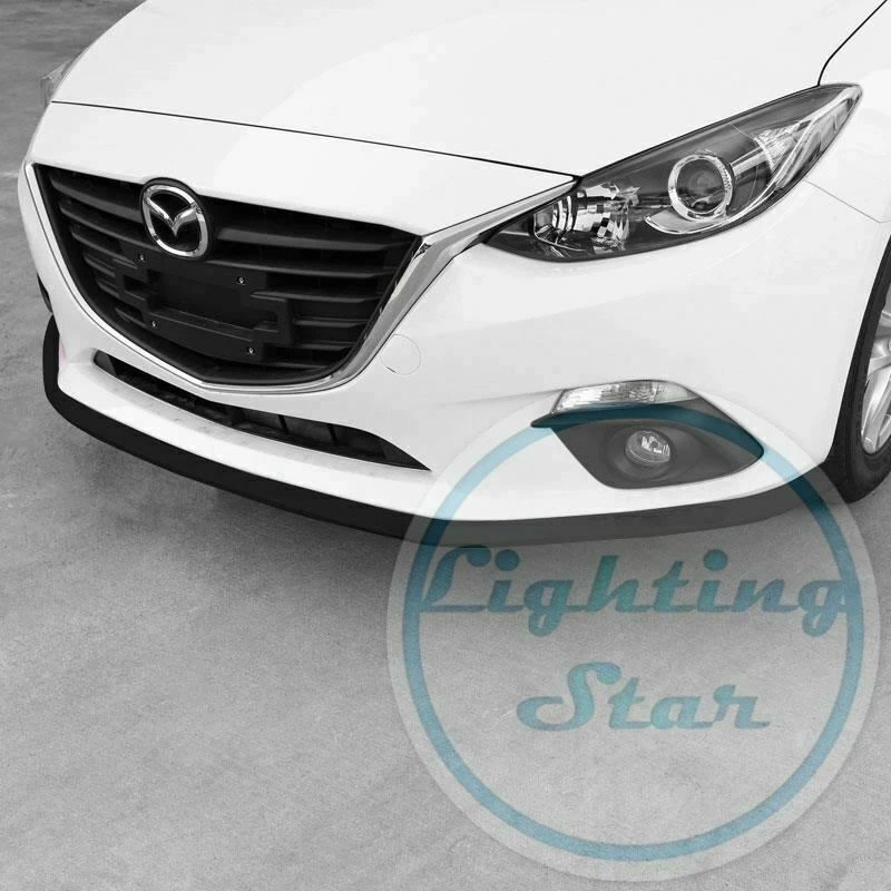 Kit de labio de parachoques delantero de espuma de 100"" PU divisor mentón alerón cenefa universal negro Foto 4 de 4