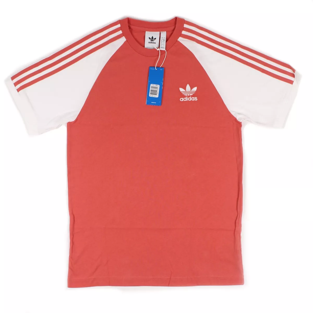 Adidas 3 shop stripes tee red