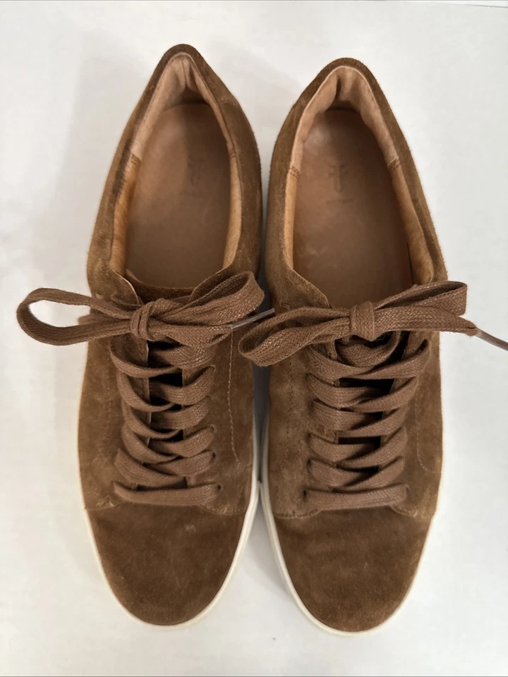 Frye Ivy Zapatillas bajas de encaje para mujer 9M Marrón Cuero Gamuza Corbata informal 3471170-WOD Foto 3 de 4