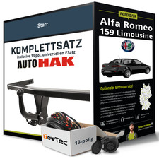 Für ALFA ROMEO 159 Limousine Typ 939 Anhängerkupplung starr +eSatz 13pol uni 05-