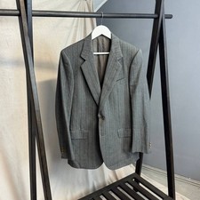 Brioni Roman Style Gray Pinstripe Wool Blazer Made in Italy Size 50