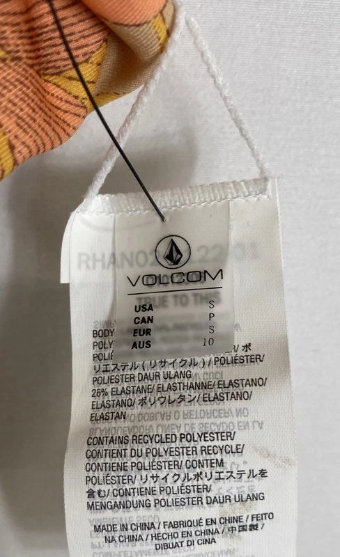 Volcom Womens Multicolor Bloom Shaka Two PC Set Swimwear Size Small NWT - Image 4 of 4