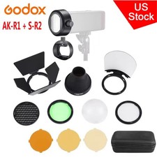 US Godox AK-R1 S-R2 Accessory Kit Honeycomb Snoot Diffuser Filters For V1 V100