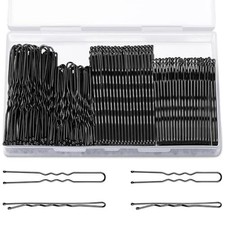 Bobby Hair Pins Kit, 200PCS U Shaped Bobby Pins Black for Women, B-Black
