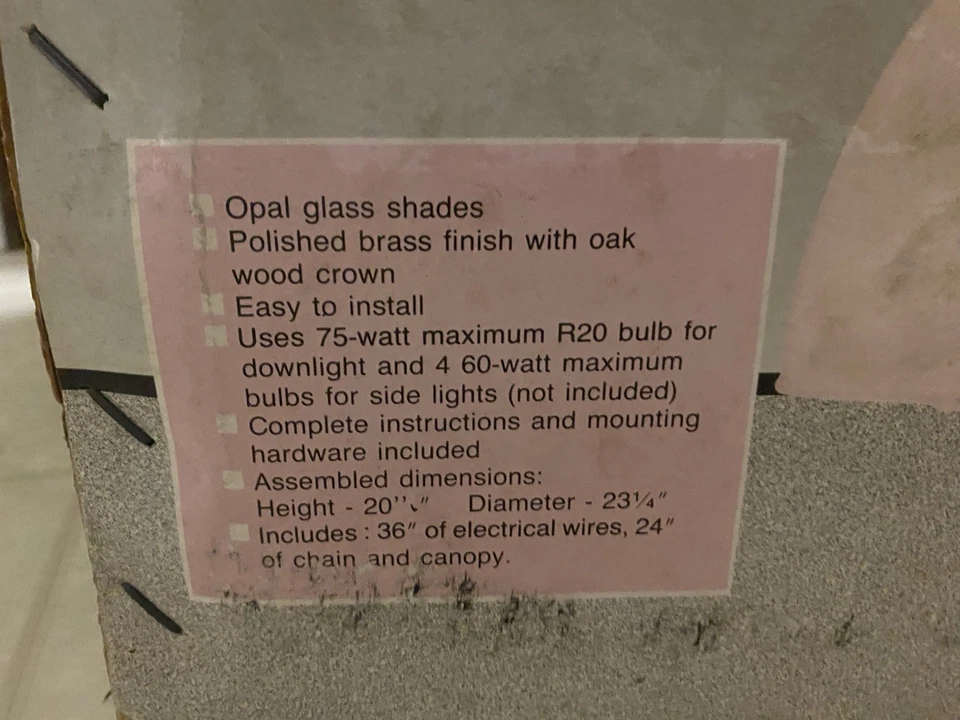 RARO NUEVO Lámpara/lámpara Catalina MCM Foto 2 de 4