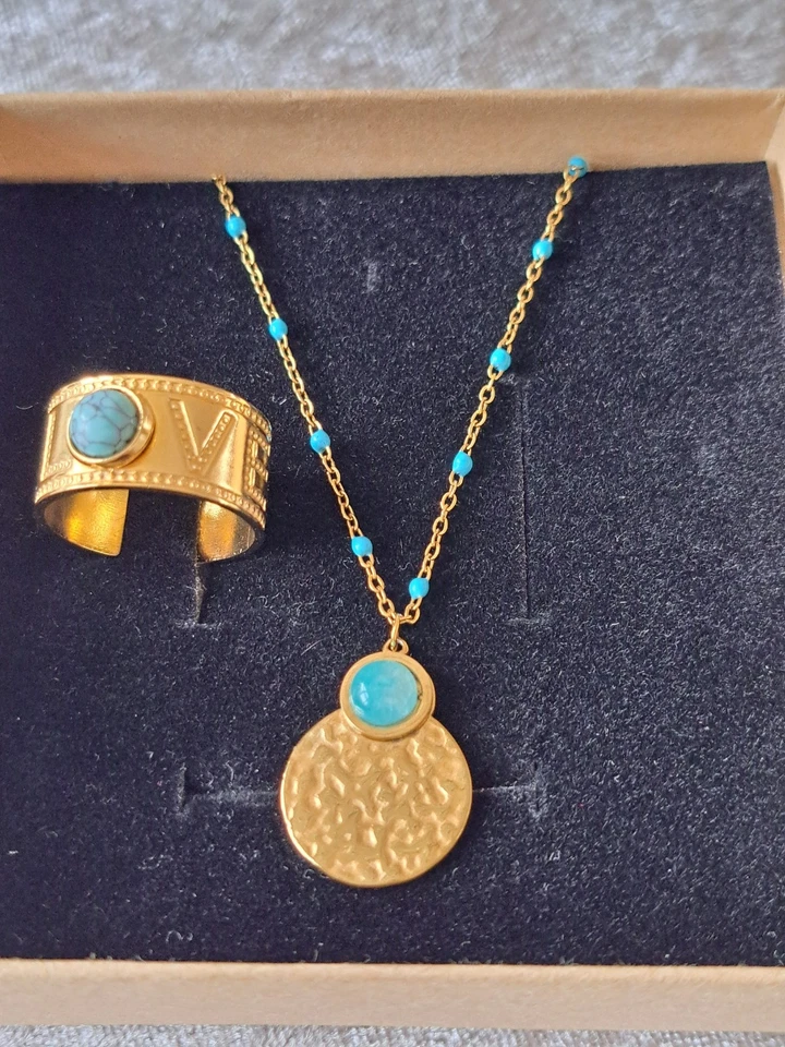 Weihnachten !!! Schmuck-Set Kette mit Anhänger und Ring