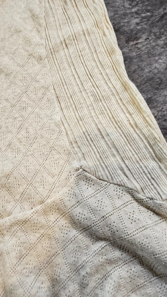 DKNY Lace Trim Slip Tank Top Beige Texture Knit Cami Dressy Boho,Hippie Y2K,90's - Image 2 of 4