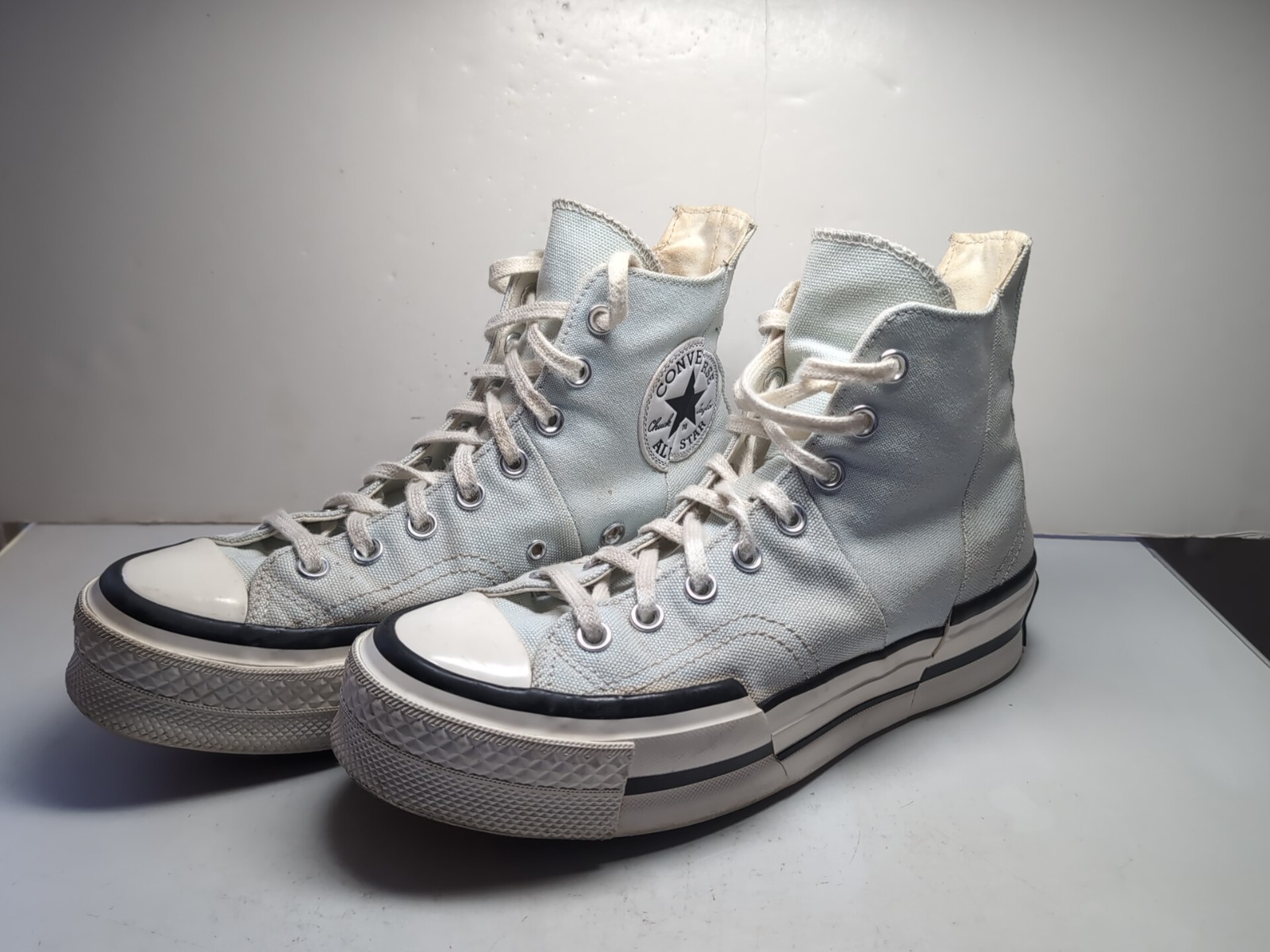 Converse Womens Chuck Taylor All Star Platform High Top White Sneakers Size 9-image