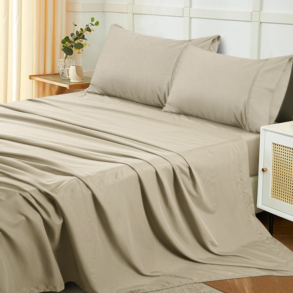 Queen Bed Microfibre Fitted Sheets main image 0
