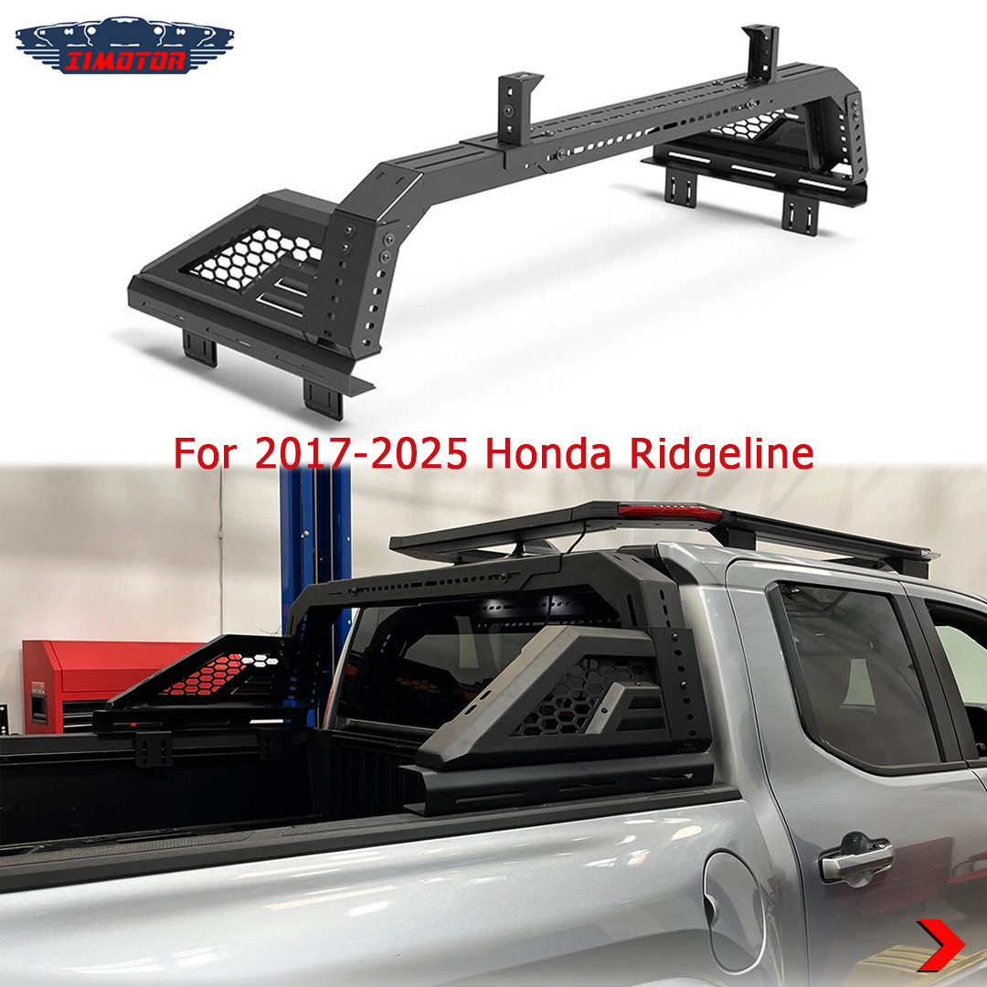 Adjustable Roll Sport Bar For 2017 2018-2025 Honda Ridgeline Chase Rack Bed Bar
