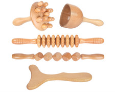 Wood Therapy Massage Tools 5-In-1 Lymphatic Drainage Massager Professional