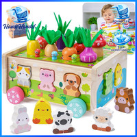 Montessori Spielzeug Holzspielzeug 7-In-1 Farmspiel Ab 1-3 Jahr Kinder