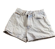 Vintage 90s Calvin Klein Shorts Womens 3 Blue Denim Enzyme Wash Made in USA