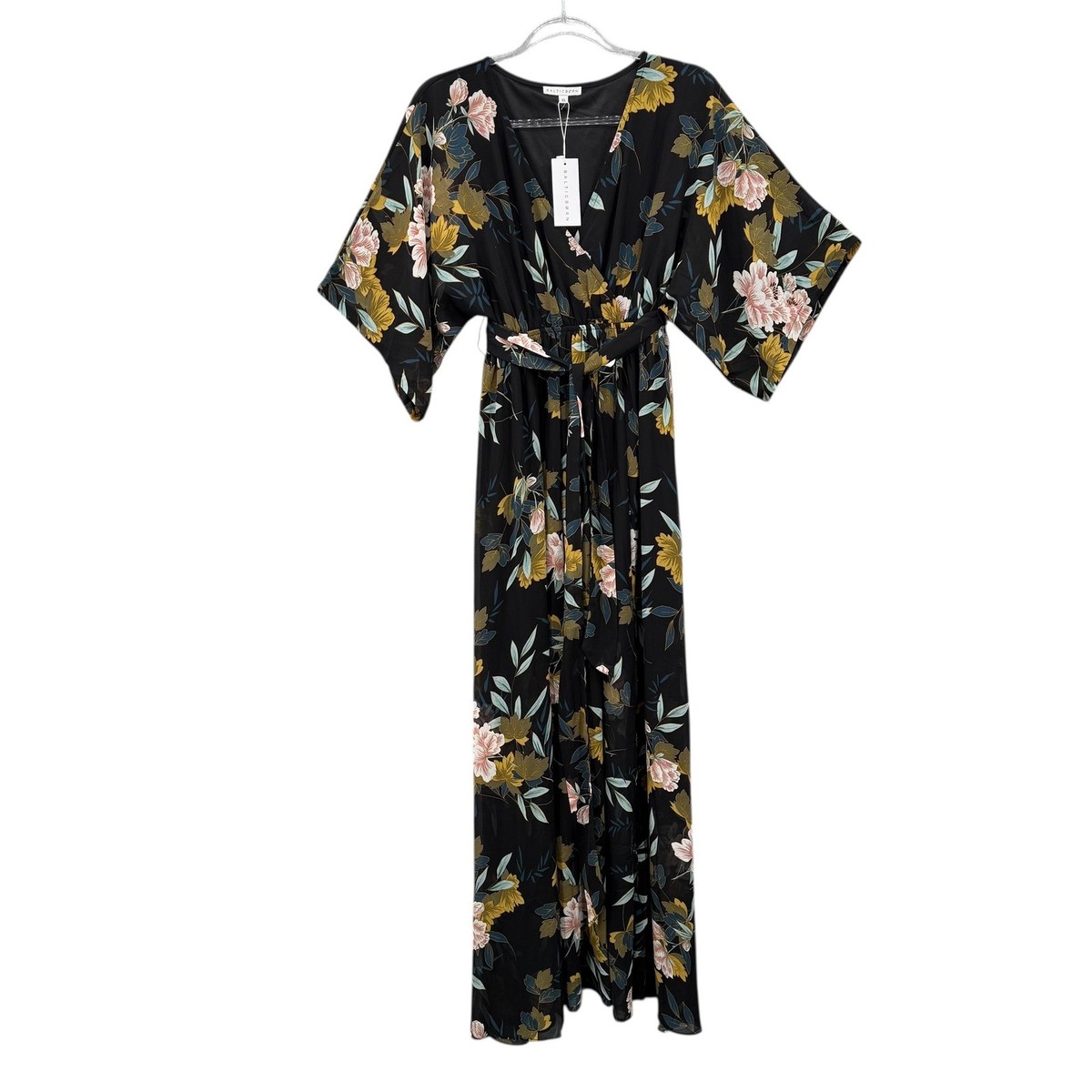 Baltic Born Kia Kimono Maxi Dress in Midnight Floral Size XS NWT | eBay
