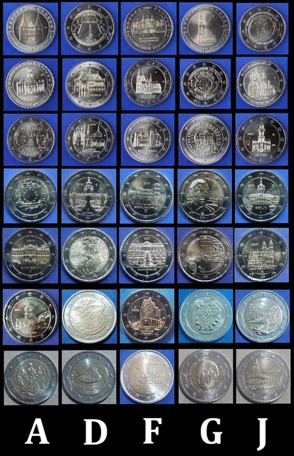 ALLEMAGNE - 2 EUROS COMMEMORATIVE 2006 - 2026 Toutes les Années Disponibles