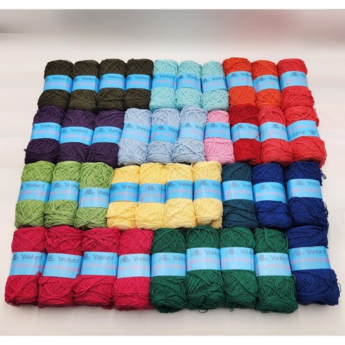 39 Skeins Set Multicolor Cotton/Linen Organic 2 ply Lace Yarn Crochet Knitting