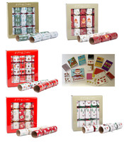 Christmas Crackers Set 10 x 12 Inc Gift Joke Hat & Snap Eco Friendly NO PLASTIC