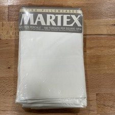 Vtg Martex King Pillowcases Made in USA Set Of Two 2 NIP White G212