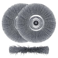 2Pcs 8 Inch Wire Wheel for Bench Grinder - Wire Brush for Grinder, Fits 1/2" an