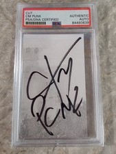 CM Punk SIGNED POSTER CARD PSA AUTO VERIFIED 1/1 PIECE WWE WWF AEW PHIL BROOKS