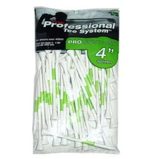 NEW Professional Tee System - 50 Count - White/Green - 4"