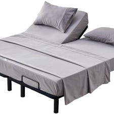 Split Top King Sheet Set Adjustable Bed 4 Piece Kingnex 28-30 Deep Pocket
