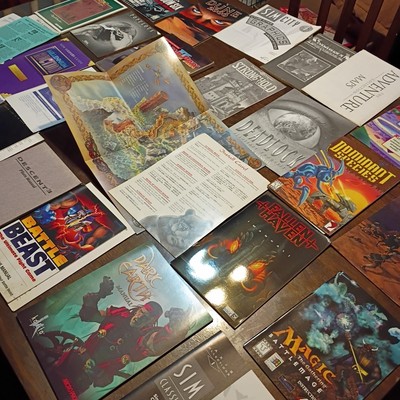 Vtg Lot Of Computer/PC Video Game Manuals Instructions 