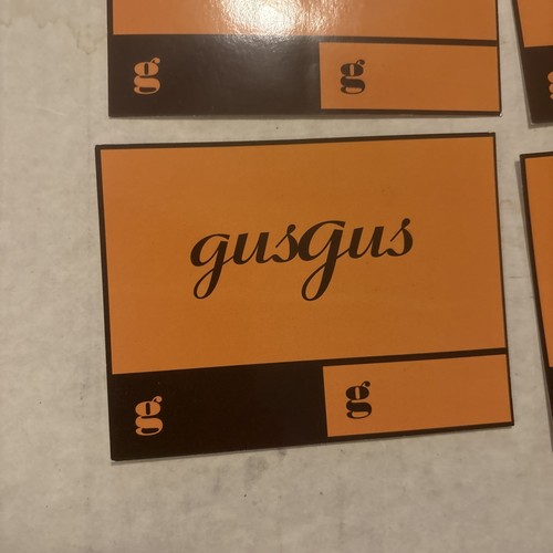 4x Gus GusGus Band Promo Sticker "Reykjavik" 1997 Musik selten orange - Bild 2 von 5