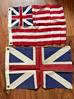 Vintage UK Union Jack and Continental Union Flags