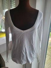 PETIT BATEAU SHIRT SCOLLO A V NUOVA BIANCA TG S/M 14 ANS