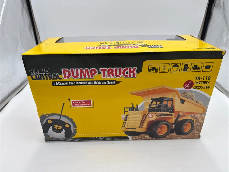 Top Race RC Remote Control Construction Dump Truck Toy Alloy Metal + Plastic 4WD - Image 3 of 3