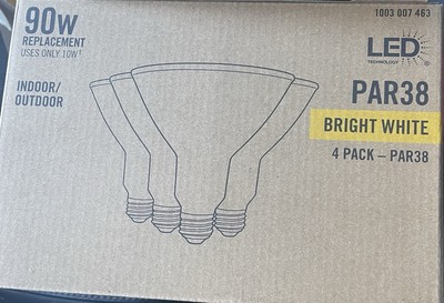 NEW EcoSmart 4-pk 90W PAR38 LED Bulb E26 Bright 3000K Non-Dimmable (1 x 4pk)