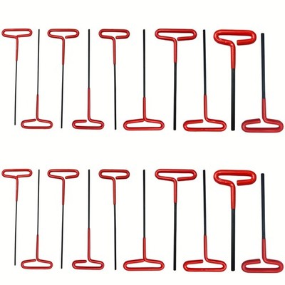 [20pc] T-Handle Hex Key Allen Wrench Set | SAE & Metric, Non-Slip Cushioned Grip