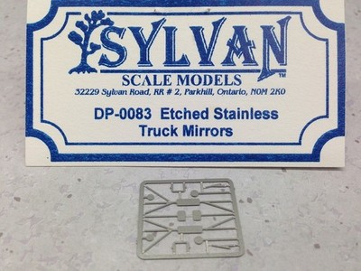 HO 1:87 Sylvan Scale Models # DP-0083 Etched Stainless Truck Mirrors