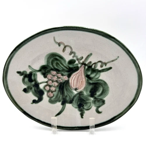 Vintage John B Taylor Ceramics Louisville Pottery Oval Platter Harvest Pear 12”