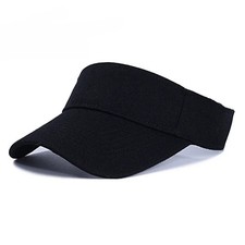 Adjustable Visor Sun Hat Golf Tennis Beach Cap Plain Colors Men Women Summer