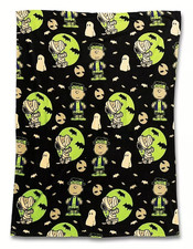 Peanuts Charlie Brown  Snoopy Halloween Throw Blanket 46"x60" Polyester New