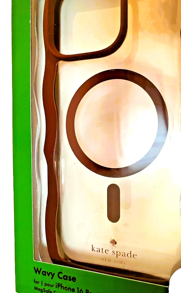 Funda KATE SPADE Magsafe para iPHONE 16 Pro Max ondulada granate/roja/bordo transparente nueva Foto 2 de 3