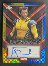 2025 Topps Chrome Deadpool Hugh Jackman as Wolverine Yellow & Blue Auto 04/15